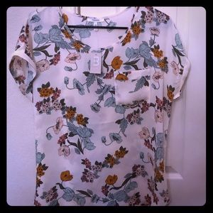 Cream Floral Blouse